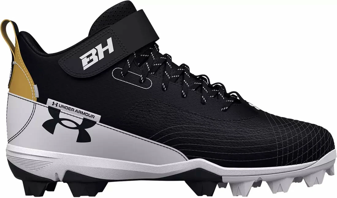 Under Armour Harper 7 Mid RM Cleat - Black And Gold