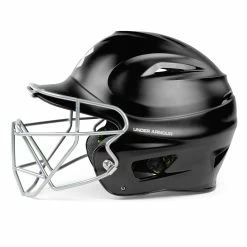 Under Armour Matte Molded Youth Baseball Helmet With Face Guard